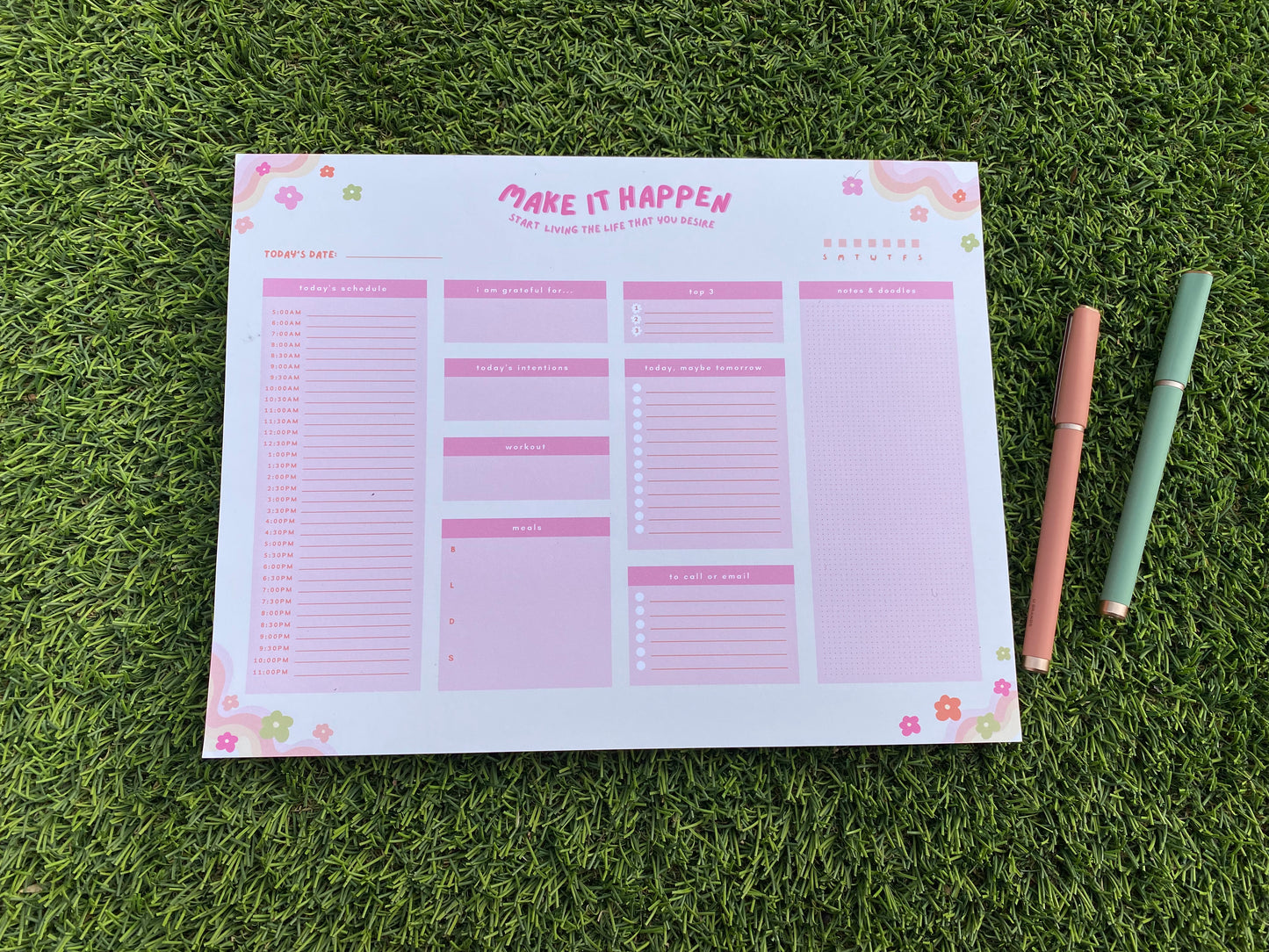 Make It Happen- Daily Notepad